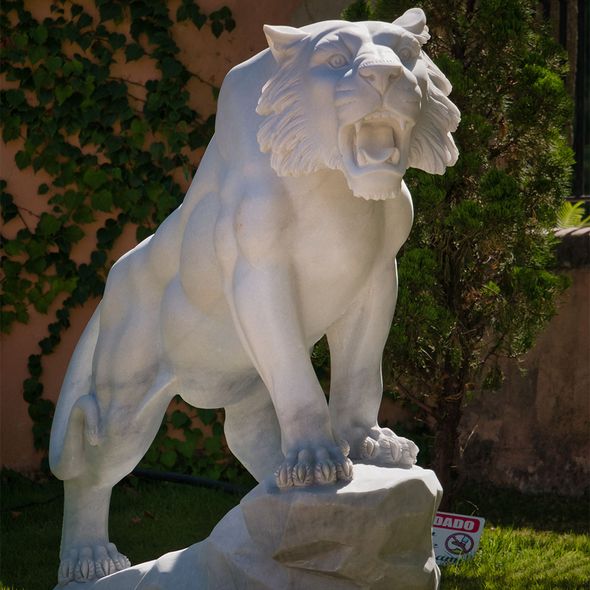 Escultura-Tigre-Marmore-Branco-120cm---EMP503