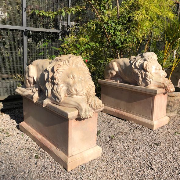 Escultura-Leao-Dormindo-Em-Marmore-Rosado-100cm-EMP202--2-