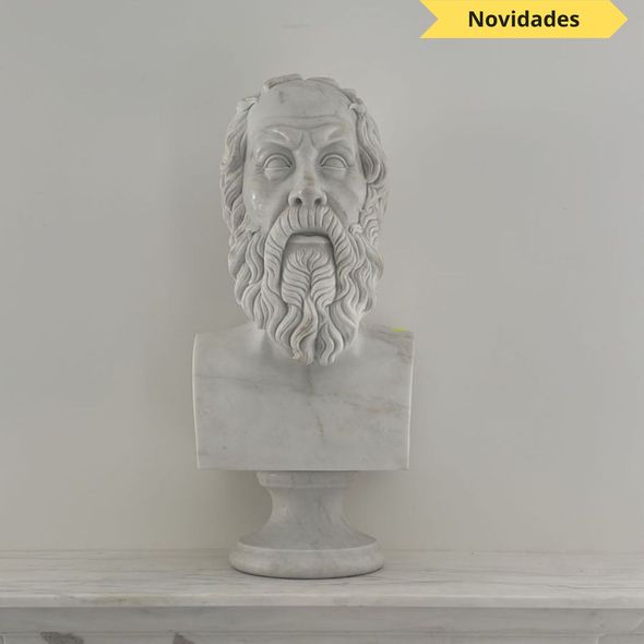 Busto-Socrates-em-Marmore-Branco-62cm-BMP069
