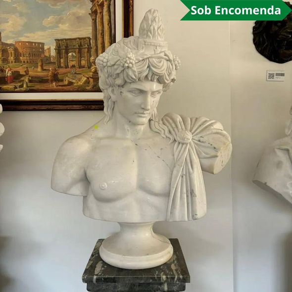 Busto-Baco-Deus-do-vinho-em-Marmore-Branco-79cm-BMP055